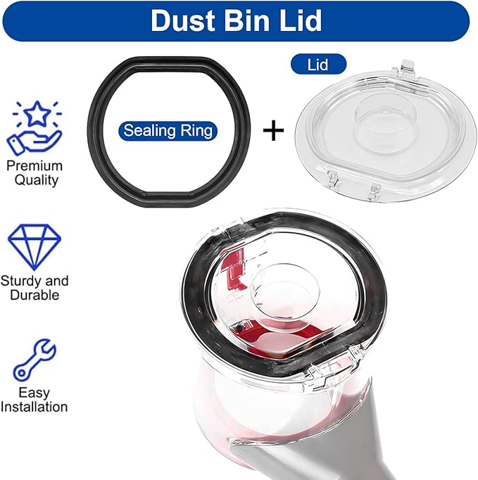 ilovelife Dust Bin Lid & 2 Post & 2 Pre Filters Replacements for Dyson V7 V8 Animal Absolute Motorhead Cordless Stick Vacuum Cleaner,V7 V8 Accessories Replacement Parts