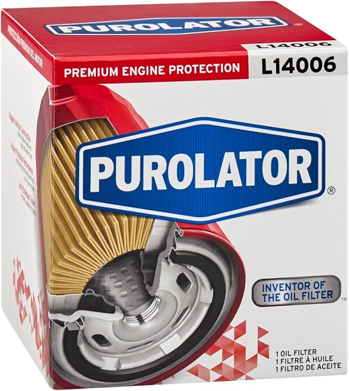 Purolator L14006 Premium Engine Protection Spin On Oil Filter Compatible With Chevrolet Silverado 1500, Tahoe, Suburban 1500, Silverado 2500 HD, Corvette, GMC Yukon and Sierra 1500