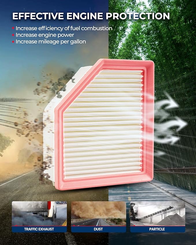 KAX Engine Air Filter, CA12967 Replacement for Nissan Rogue 2021-2026, Mitsubishi Outlander 2022-2025, Advanced Air Filter Media, Increased Acceleration