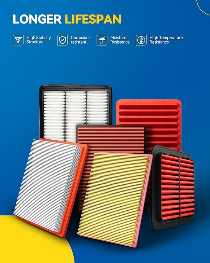 PHILTOP Engine Air Filter, Compatible with CA12879 Hyundai Elantra 2021, 2022, 2023, 2024, 2025, 2026, Elantra N 2022, Kona 2024, 2025, 2026, High Filtration Efficiency Air Filter