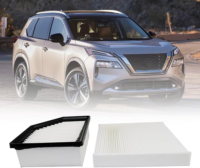 FZJDSD Engine Air Filter & Cabin Air Filter Combo Set 16546-6RA0A 27277-6RC0A Compatible with Nissan Rogue 2021 2022 2023