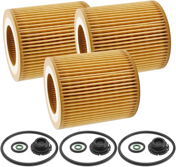 3PCS 11427640862 Oil Filter Element, Replacement for BMW F20 F21 F30 F31 228i 328i 320i 428i 528i X1 X4 Z6, Replaces HU816Z 11427953125 11428683204 11427566327
