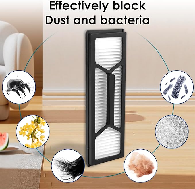 (8 Pack) Omni S1 Pro Replacement HEPA Filters Compatible With Eufy Omni S1 Pro Robot Vacuum, Filter Kit, Replacement Parts, Filters Accessories Kit