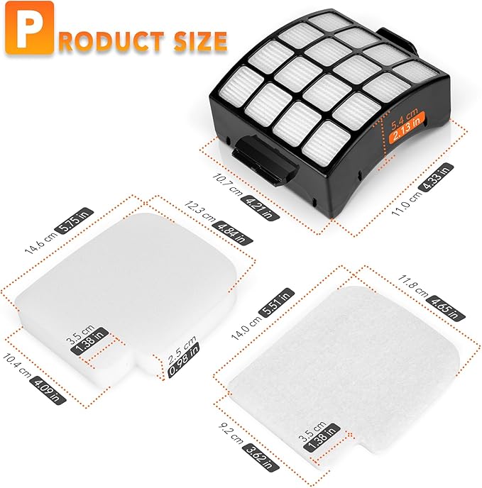 AZ3002 Replacement Filters for Shark Stratos Lift-Away DuoClean Upright Vacuum AZ3000, AZ3000C, AZ3000W, AZ3002, AZ3002C, Replace Part XHFAZ3000 & XFFKAZ3000