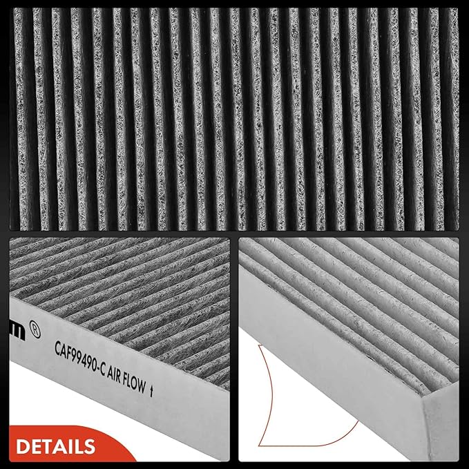 A-Premium 2-PC Cabin Air Filter with Activated Carbon Compatible with Tesla S 2012 2013 2014 2015 2016, Replace# 103512500A