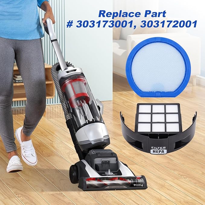 Filter Replacement for Hoover T-Series WindTunnel Bagless Upright Vacuum Cleaner, Replace Part # 303173001, 303172001