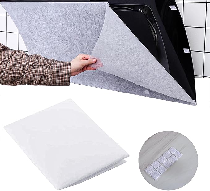12pcs Range Hood Oil Absorbing Paper, Range Hood Filter Paper Non-woven Extractor Fan Filters Kitchen Grease and Odor Filtering Grease Filters High Temperature Oil Filter 16.93 * 17.72 inch