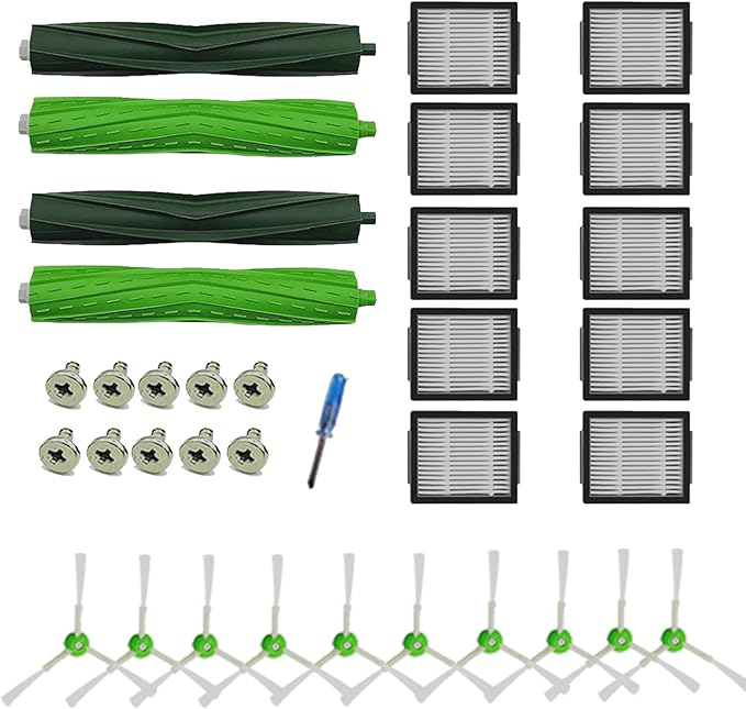 Replacement Parts Main Brushes HEPA Filters & Side Brushes Compatible with iRobot Roomba J7+ Combo, Combo J9+,Combo 10 MAX Vacuum Accessories