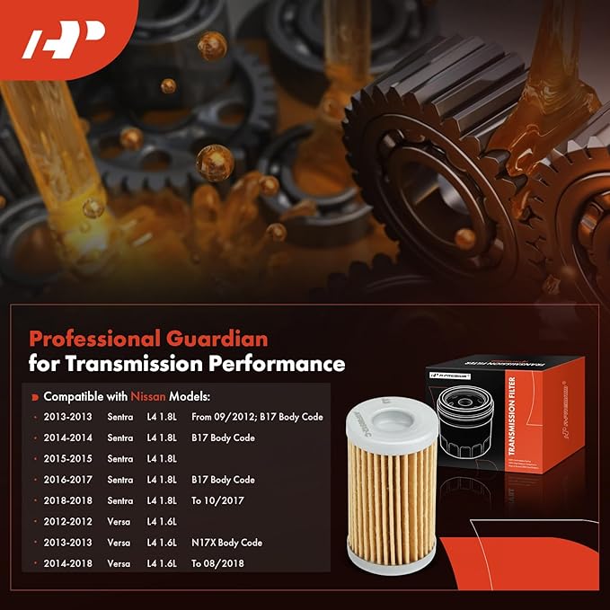 A-Premium Automatic Transmission Fluid Filter with O-Ring, Compatible with Nissan Sentra 2013-2018, Versa 2012-2018, Automatic CVT Transmission Only