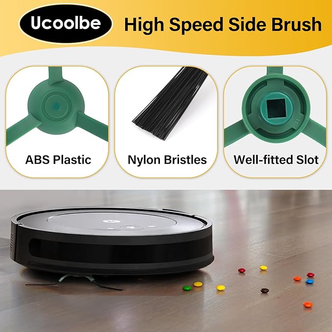 Replacement Parts for iRobot Roomba Essential Series 104, 105 Vac/Combo, 205, Y0110 Y0140, Q0120 Q0110 Q0520 Vacuum Cleaner, Brush Rollers, Side Brushes, Filters, Mop Pad, Brush Tool Kit 14 Pack