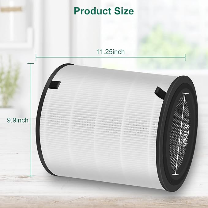 1 Pack LV-H133 Replacement Filter Compatible with LEVOIT LV-H133, NXBHG 3 in 1 and Activated Carbon Filter, Part No. LV-H133-RF