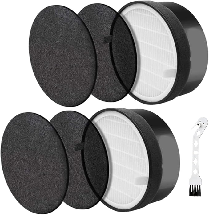 LV-H132 Replacement Filter Compatible for LEVOIT LV-H132 Air Filter, Activated Carbon Filter,Part LV-H132-RF,2 Pack