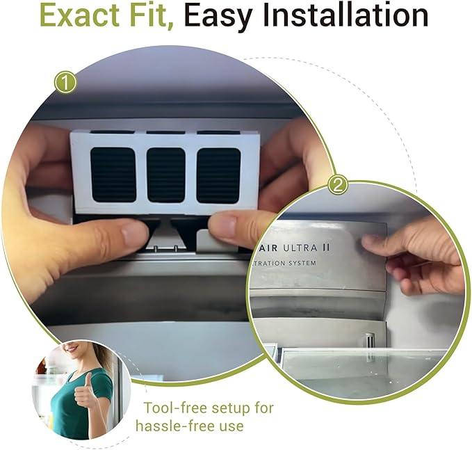 4 PACK Upgrade Refrigerator Air Filter Replacement for Paultra2 Compatible with Frigi-daire Pureair Ultra 2, Pure Air Ultra 2, Pureair Ultra ii and Elec-trolux 242047805, 5303918847, EAP12364179