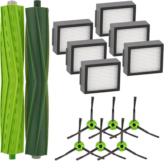 (14 Pack) Combo i5 Replacement Parts Compatible with iRobot Roomba Combo i5, Combo i5+, Combo j5, Combo j5+ Robot Vacuum Cleaner, 2 Roller Brushes, 6 HEPA Filters, 6 Side Brushes