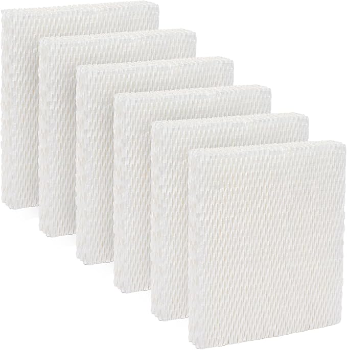 HFT600 6 Pack Humidifier Wicking Filter T Replcement Compatible with Honeywell HEV615 HEV620 Humidifier, Compared to Part HFT600T HFT600PDQ Wicking Filter, White