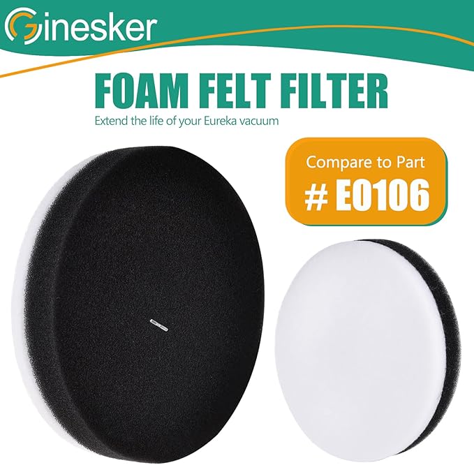 Replacement Filter for Eureka NEU100 Airspeed NEU10AE4 NEU102 NEU10AE5 NEU10AE2 Compact Bagless Upright Vacuum, Compare to Part # E0106(3 Pack)