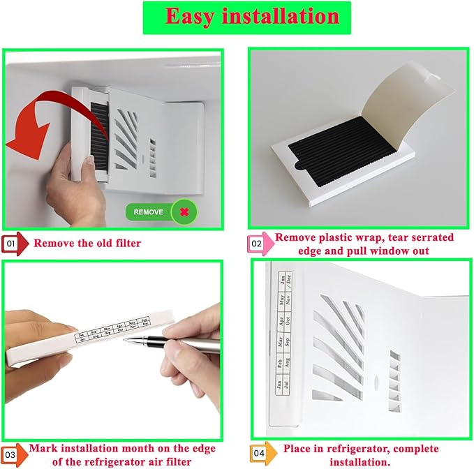 Refrigerator Air Filter Replacement for Frigidaire PAULTRA Pure Air Ultra and Electrolux EAFCBF Fridge Replace 242061001, 242047801, 242047804-6 PCS