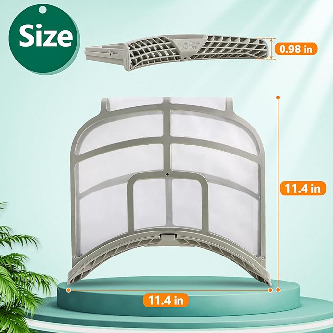 ADQ73373201 Lint Filter Assembly for LG Dryers (Gray) Ken-More, Dryer Lint Filter Screen Compatible with DLEX5000K DLEX5000V DLEX5000W etc. (See More Models in Details)