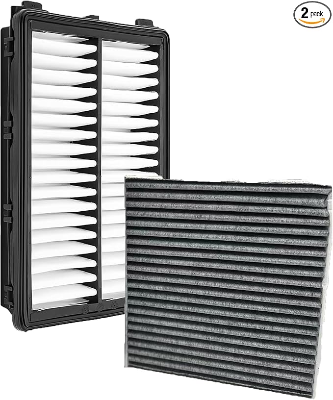 Engine Cabin Air Filters Compatible with 2020-25 Tucson Santa Fe Cruz Kia Sorento Sportage K5 Carnival Engine Cabin Air Filtration Cab AC Air Filters WA11090 97133-N9100 97133N9100