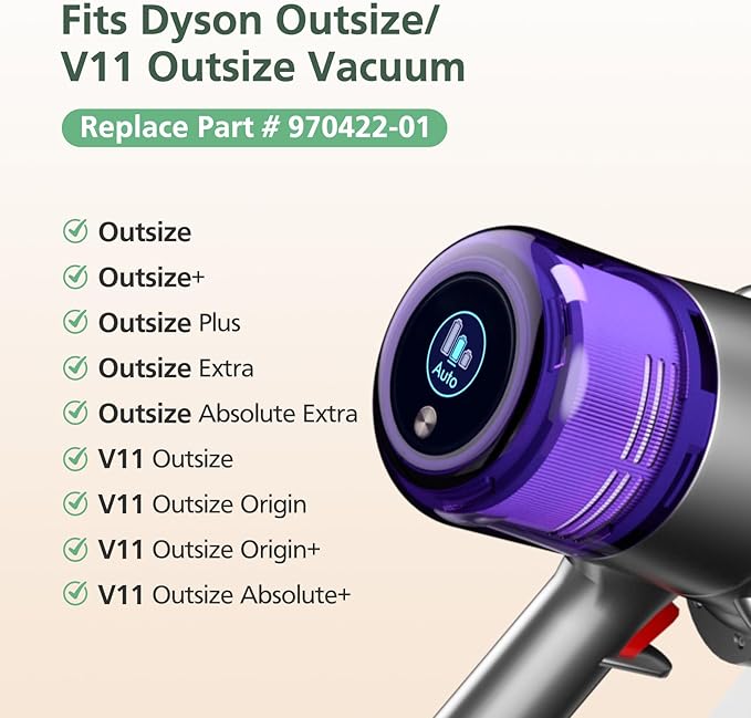 Outsize Replacement Filter Compatible with Dyson V11 Outsize, V11 Outsize Origin, Outsize,Outsize Plus, Outsize+, Outsize Absolute+, SV16, SV29 Vacuum Cleaner, Compare to Part 970422-01, 3 Pack