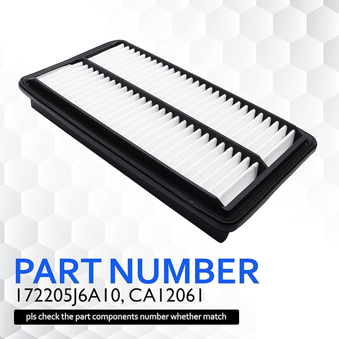 CA12061 Engine Air Filter Compatible with Acura MDX 2016 2017 2018 2019 2020, TLX 2024, Honda Odyssey 2018 2019 2020 2021, Passport 2019-2024, Pilot 2016-2021, Ridgeline 2017 2018 2019-2024