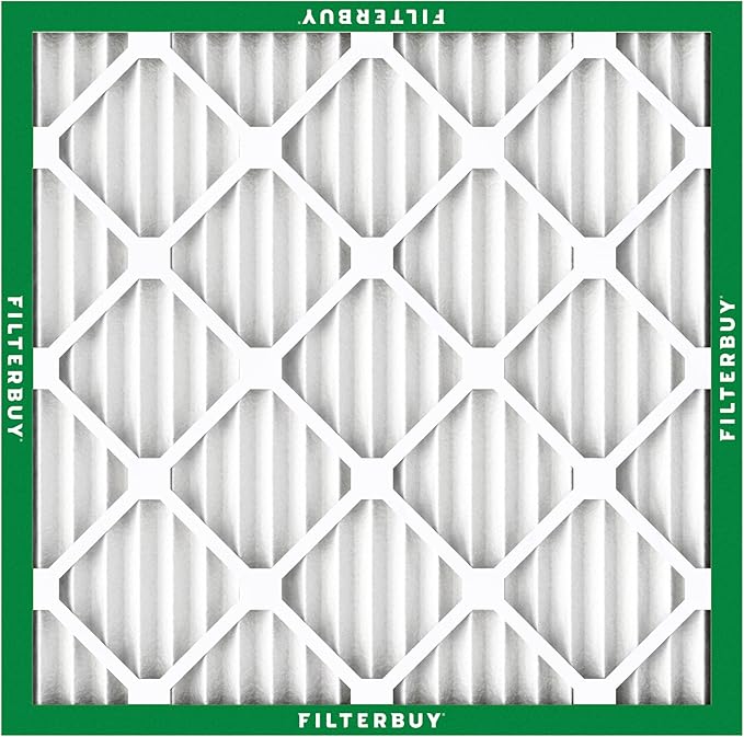 Filterbuy 18x18x1 Air Filter MERV 8 Essential Dust & Allergy Defense (3-Pack), Electrostatic Pleated HVAC AC Furnace Filters Replacement (Actual Size: 17.75 x 17.75 x 0.75)