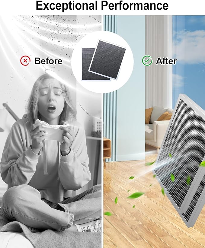 5881 Washable Dehumidifier Filter Fits for AprilAire Whole-House Dehumidifiers Models E080 E100 and Dehumidifying Ventilator 8192A, MERV 8 Replacement Filter 12x13.5x1(Pack of 2)