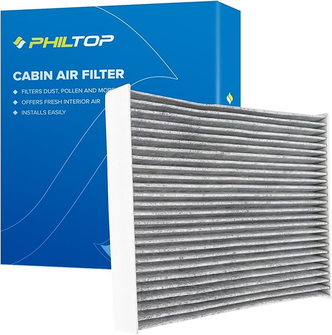 PHILTOP Cabin Air Filter w/Activated Carbon, Compatible with CF11174 Ford Fusion 2010-2012, Lincoln MKZ 2010-2012, Mercury Milan 2010-2011