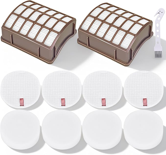 Leadaybetter 2 HEPA + 4 Foam & Felt Filters for Shark Navigator Professional (NV70 NV71 NV80 NVC80C UV420) and Rotator Professional XL Capacity (NV90 NV95), Compare to Part # XFF80 & XHF80