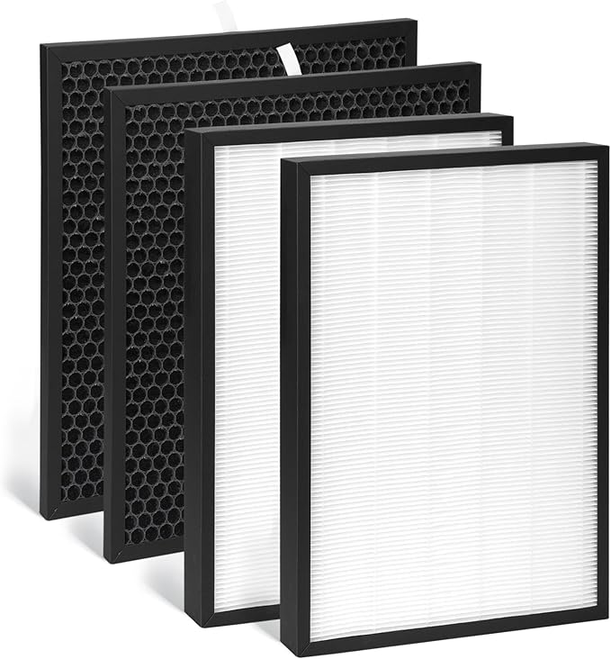 HR950 Replacement Filter Compatible with Winix HR950 and HR1000 ZERO PRO ZERO/j Air Purifiers 117130 Filters include 2 HEPA filters and 2 activated carbon filters Upgraded Version