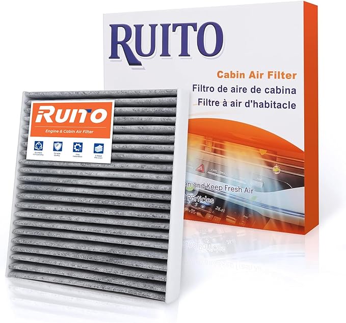 RUITO Cabin Air Filter Fits 2020-2023 Soul, 2021-2023 Seltos, 2017-2022 Sportage, 2016-2021 Tucson, 2019-2021 Veloster, 2020-2023 Venue, 2018-2022 Kona, Replace 97133-D1000, 97133-D3000, CF12160