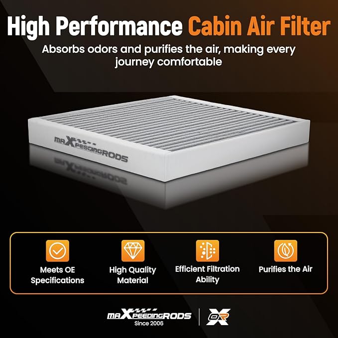 maXpeedingrods CF10370 Cabin Air Filter for Ford Mustang 2005-2014, Replacement Cabin Air Filters for CF10370, CAF5572, 4R3Z-19N619-AA