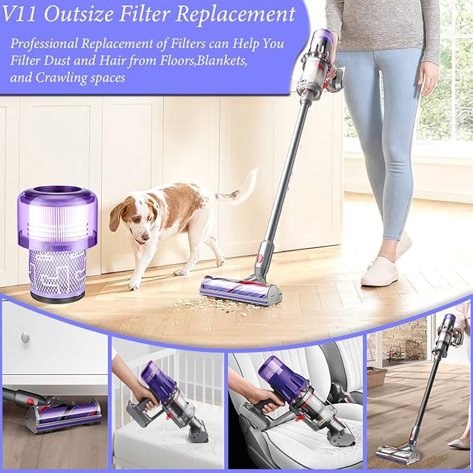 Replacement Filter Compatible with Dyson V11 Outsize, V11 Outsize Origin, Outsize Plus, Outsize+, Outsize Absolute+, SV16, SV29 Vacuum Cleaner, Compare to Part 970422-01 (2 PACK)