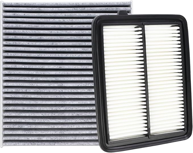 16546-5RB1A Engine Air Filter and 27277-6CA0A Cabin Air Filter kit Compatible with 2017-2024 Nissan Kicks 2020-2025 Versa L4 1.6L Replaces WA10908 27277-6CA1A