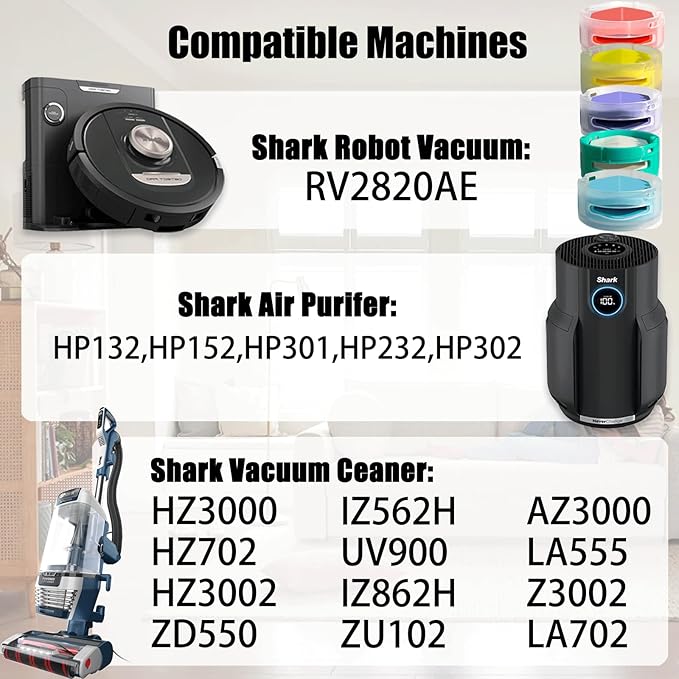 10 Pack Odor Neutralizer Replacement Cartridges for fit Shark ZU102 LA702 UZ565H AZ3002 AZ4002 AZ3000 HZ3000 HZ3002 IZ862H IZ562H ZD550 Stratos Upright Vacuum,Compared to Part# 1541FC3000