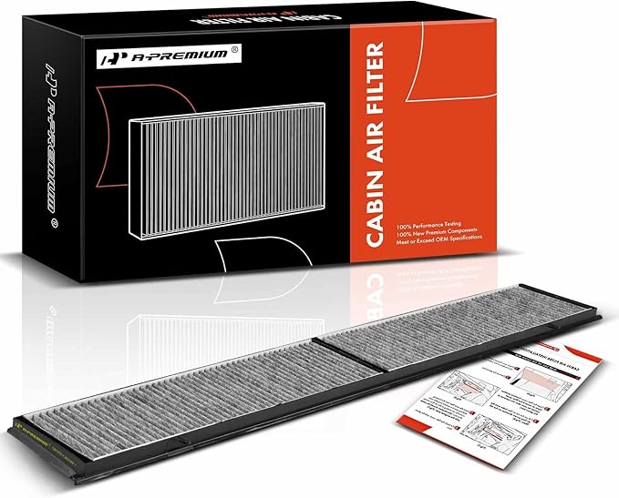 A-Premium Cabin Air Filter w/Activated Carbon Compatible with BMW 323i, 325i, 325xi, 328i, 328i xDrive, 328xi, 330i, 330xi, 335d, 335i, 335is, 335xi, X1, 1 Series M, 128i, 135i, 135is