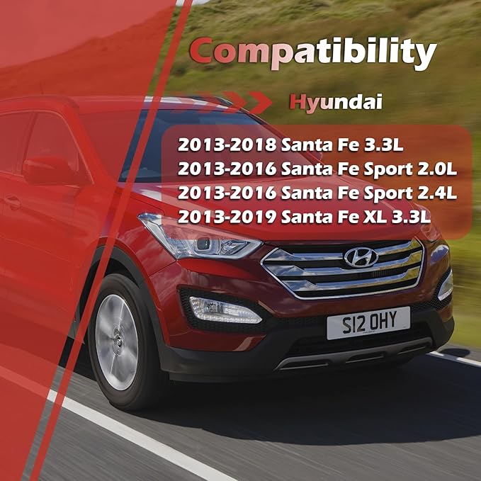 28113-2W100 Engine Air Filter and 97133-3SAA0 Cabin Air Filter kit Compatible with 2013-2016 Hyundai Santa Fe Sport 2013-2018 Santa Fe 2013-2019 Santa Fe XL Replaces CA11500 CF11819