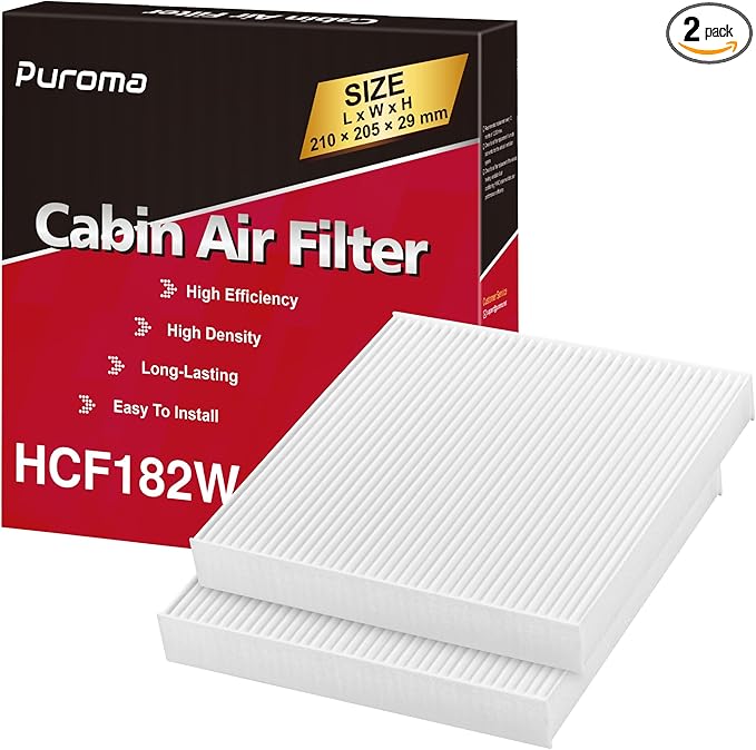 Puroma Cabin Air Filter Replacement for CP182, CF11182, Honda Civic, Clarity, CR-V, CR-Z, HR-V, Fit, Insight, Odyssey, Acura MDX, RDX, TLX, INTEGRA
