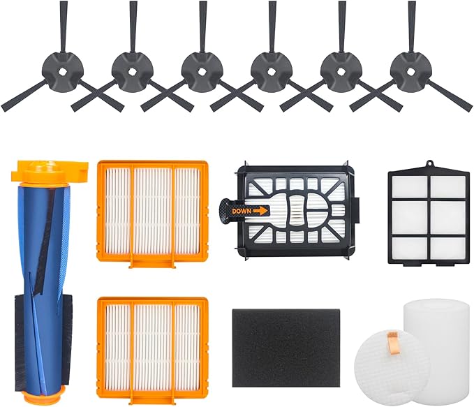 Replacement Parts Compatible with Shark UR2360EEUS UR2360S UR2360 UR2360EEUS X3 Ultra Robot Vacuum (14 Pack)