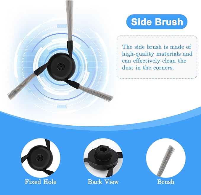31 PCS Replacement Parts for Dreame X40 Ultra/Master/ L40 Ultra, MOVA P10/ P50 Pro Ultra Vacuum Cleaner, 2 Main Brushes 6 HEPA Filters 6 Dust Bags 6 Side Brushes 8 Mop Pads 1 Cleaning Brush