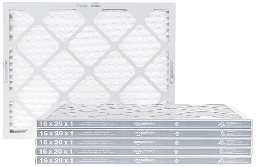 Amazon Basics Merv 11 AC Furnace Air Filter - 16'' x 20'' x 1'', 6-Pack