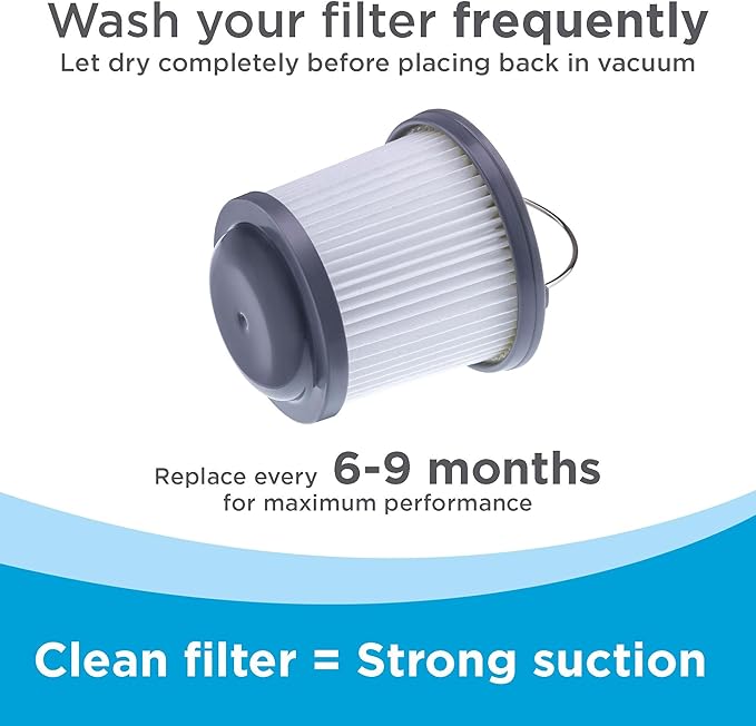 BLACK+DECKER dustbuster Cordlesss Hand Vacuum Replacement Filter for PHV1410, PHV1810, PHV1210, BDH2000PL, BDH2020FLFH and BDH1620FLFH Hand Vacuums (PVF110)