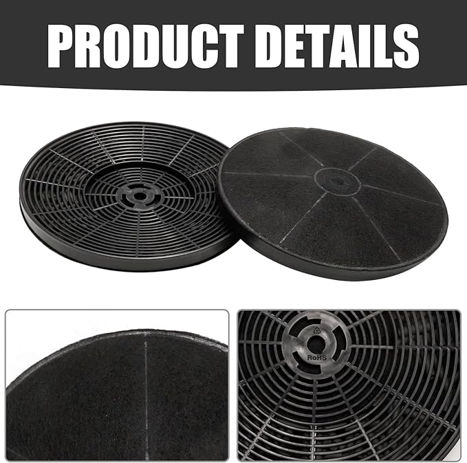 CFK4 2 Pack Range Hood Filter, Replacement for Hauslane Model IS-200SS-3 Replacement for Cosmo COS-5MU30, Replaces CFI006 CFI003