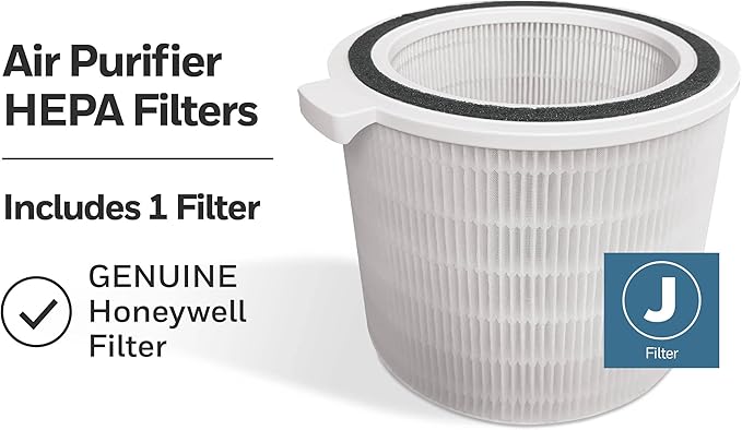 Honeywell HEPA Air Purifier Filter. AirFilter for Airborne Allergens, Wildfire, Smoke, Dust, Pet Dander, Pollen & More. J HEPA Filter for Honeywell HP1830 Air Purifiers, HRFJ830 (Pack of 2)