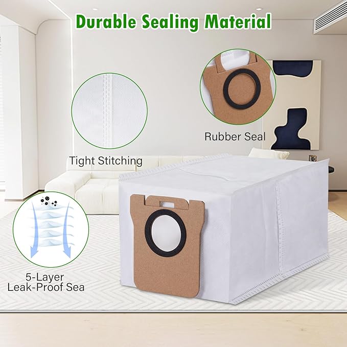 24 Pack Replacement Accessories for Dreame L20 / L30 Ultra Robot Vacuum, 1 Main Brush 4 HEPA Filters 6 Side brushes 6 Mop Pads 6 Dust Bags 1 Cleaning Brush