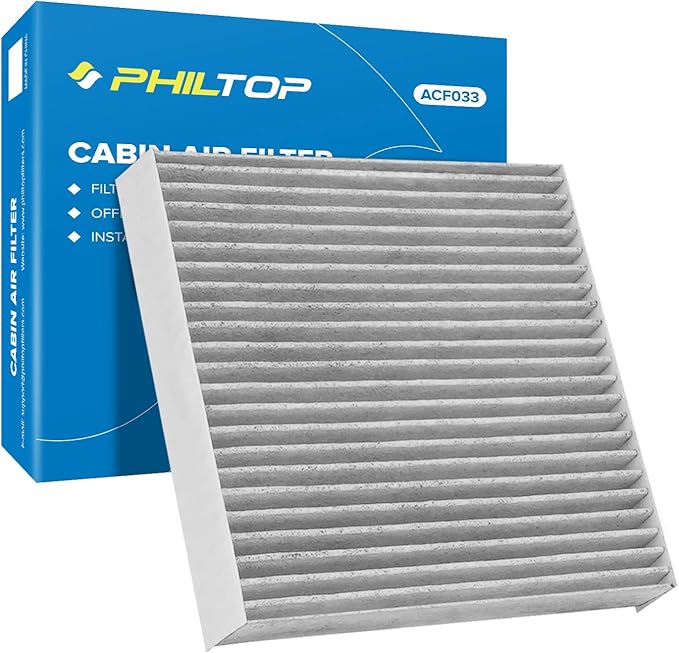 PHILTOP Cabin Air Filter w/Activated Carbon, Compatible with CF10549 Honda Fit 2007-2008, Subaru BRZ 2013-2020 2022-2025, Scion FR-S 2013-2016, Toyota GR86 2022-2026, 86 2017-2020
