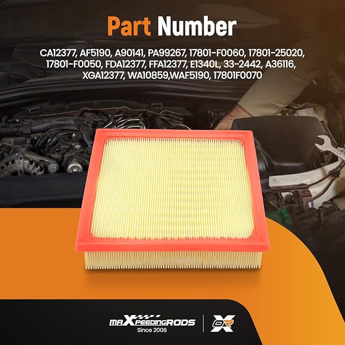 maXpeedingrods CA12377 Engine Air Filter for Toyota RAV4 2019-2024, Highlander 2020-2024, Corolla 2023-2024, Camry 2018-2024, Avalon 2019-2022, Fit for Lexus ES350 2019-2024, NX250/NX350 2022-2024