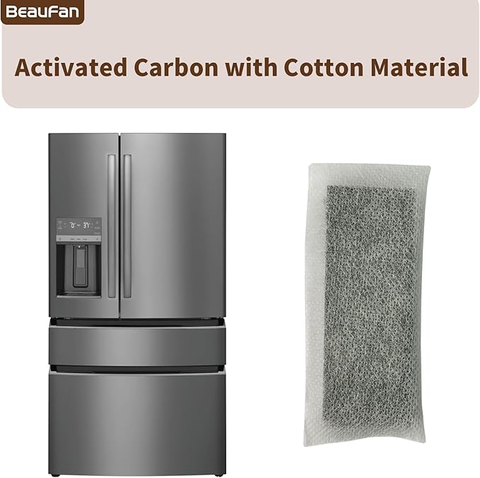 4 Pack FRPAPK2RF PureAir PK-2 Refill Filter Compatible with FRIGIDAIRE Gallery Models GRMC2273BF, GRMC2273BD, GRMG2272BF, Produce Keeper Air Filter