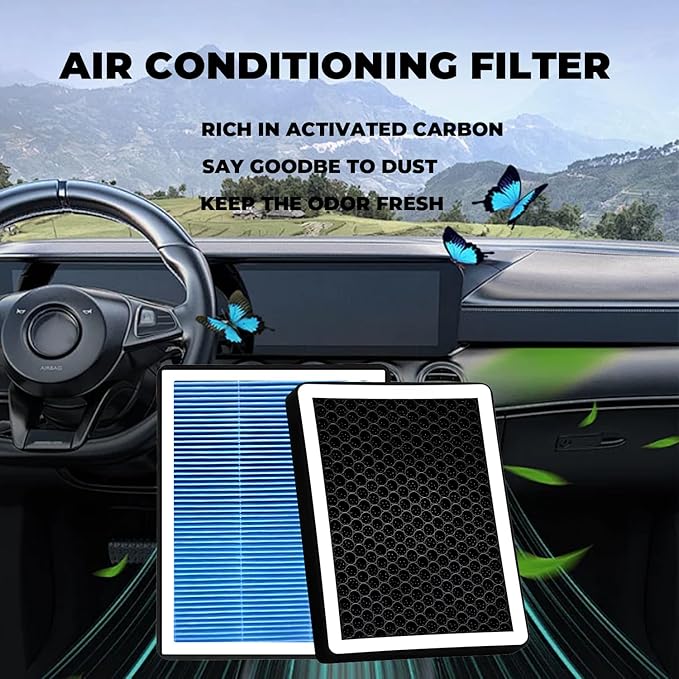 CP966 Cabin Air Filter with Activated Carbon For Chevy GMC Buick Cadillac,Silverado 1500 2500 3500,Equinox(2018-2022),Sierra,Canyon,Yukon,Acadia,Terrain,Enclave,Envision,Regal 2016-2022