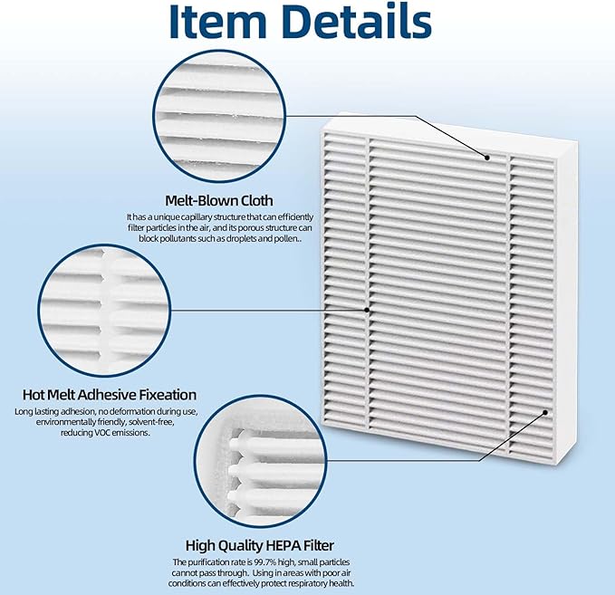 10 Pack 105 Filters Replacement for iRobot Roomba 105 Essential Series, Air Filter for 104 Vac, 105 Vac, 105 Combo, Q0120, Q0110, Q0520, Y0140, Y0110, Y01120, Y051020